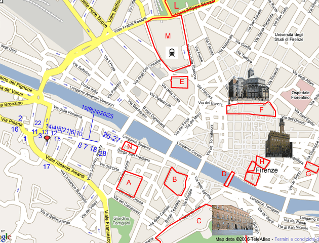 servizi bed and breakfast porta san frediano firenze